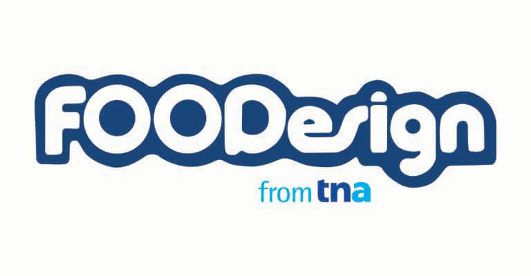 Foodesign logo, a brand from tna. For over 40 years, FOODesign has been a leading innovator in food processing equipment and solutions for the snacks, meat and poultry, prepared foods, confectionery and bakery industries.