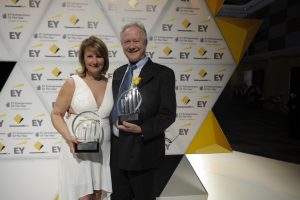 image of Alf and Nadia Taylor winning the prestigious EY Entrepreneur of the Year Award for Eastern Australia